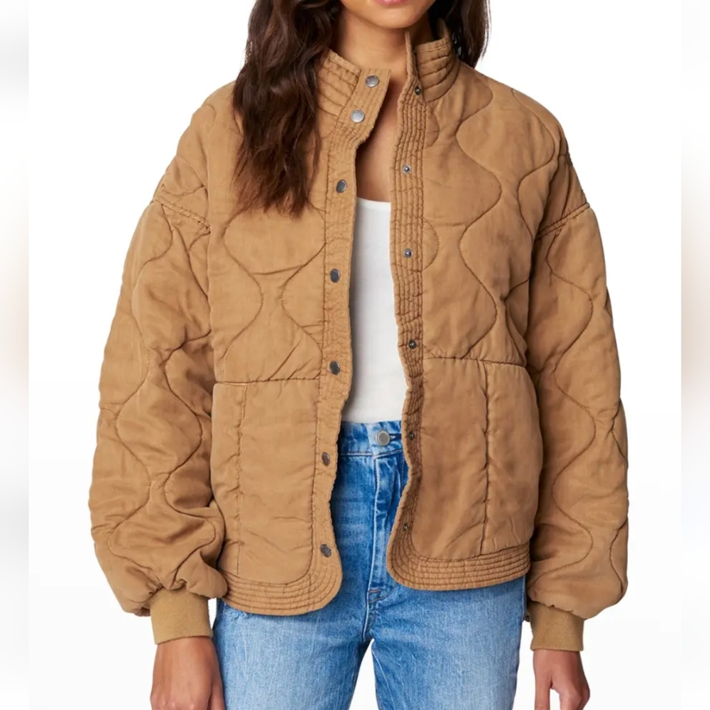 Blank NYC Chai Tea Quilted Jacket, Size XS